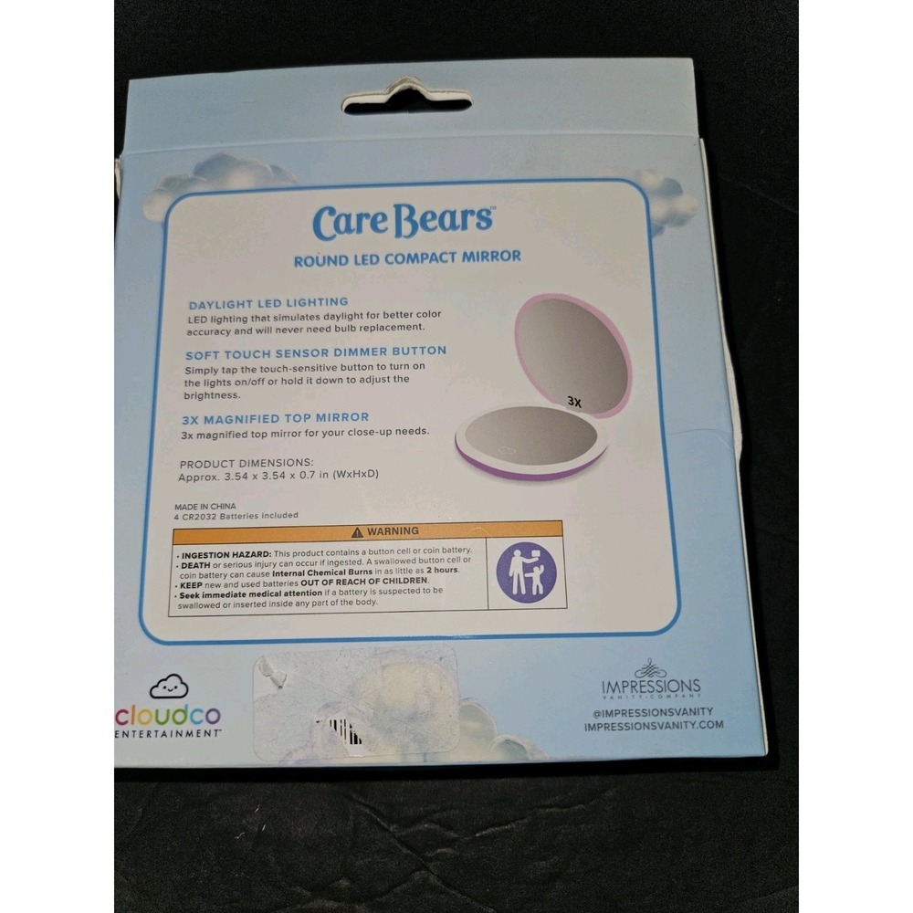 Care Bears Round LED Compact Mirror  Carousel‎ Ride New - Picture 2 of 2